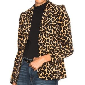 NEW Frame Denim velvet leopard print suit - size 0